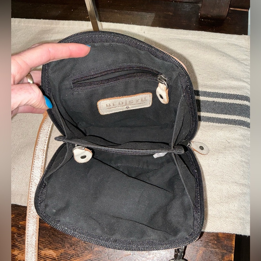 Bed Stu Leather Ventura Crossbody Bag Purple Lavender Nectar Lux Retail $155 - Picture 12 of 15